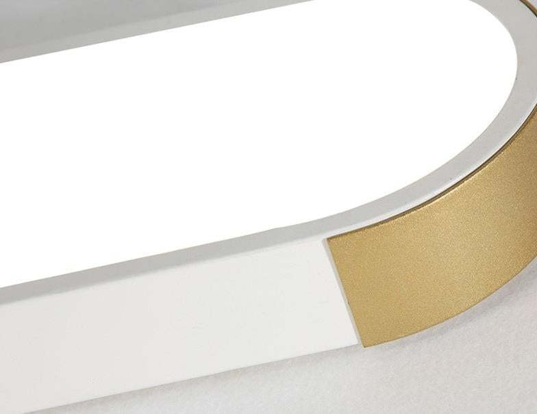 Minimalist Rectangular Ring LED Flush Mount Light