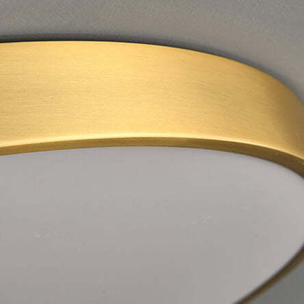 Modern Round Bamboo Pattern LED Flush Mount Light