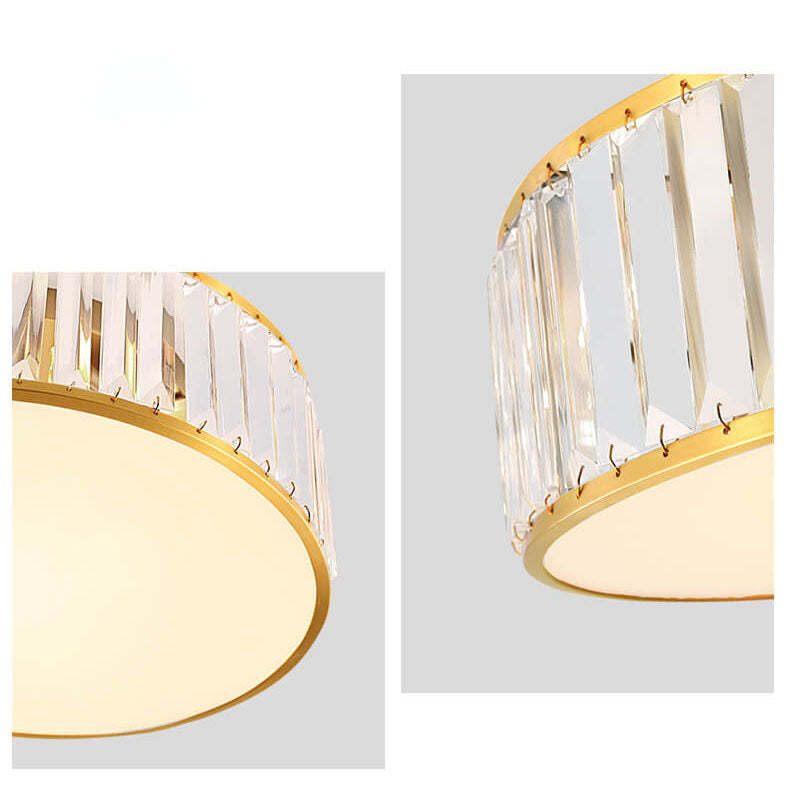 Modern Iron Crystal Round 3/4/5-Light Flush Mount
