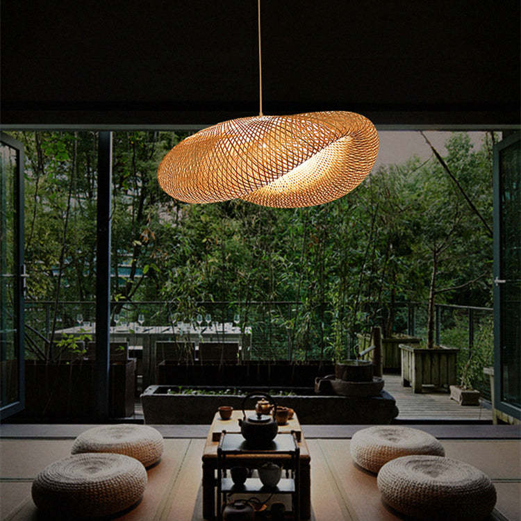 Modern Bamboo Kitchen Island Pendant Light