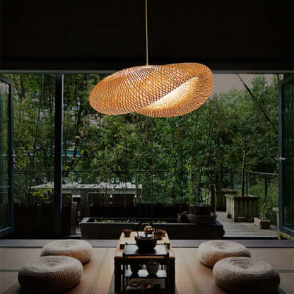 Modern Bamboo Kitchen Island Pendant Light