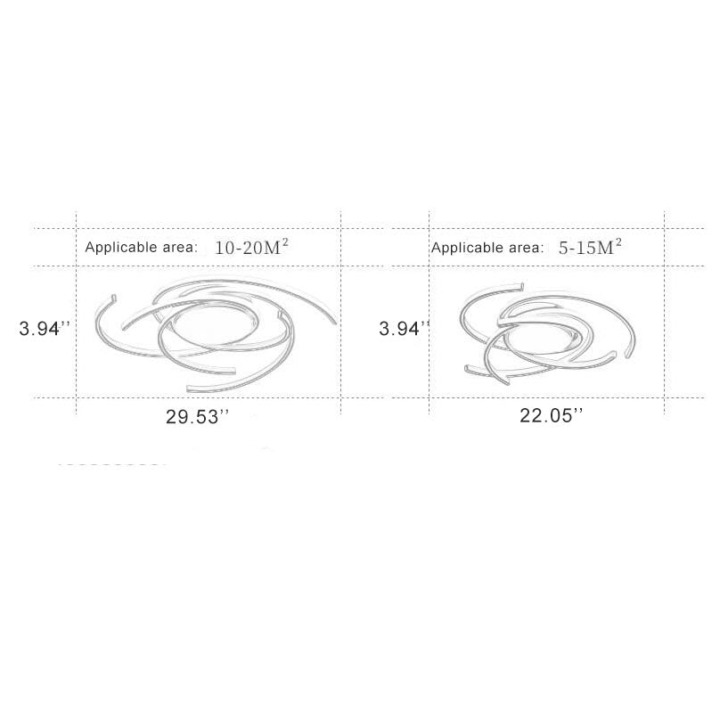 Minimalist Circle Strip Aluminum Ceiling Light