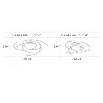 Minimalist Circle Strip Aluminum Ceiling Light