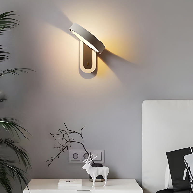Round Adjustable White Modern LED Wall Light