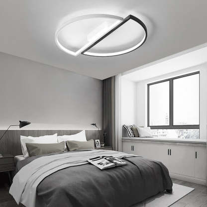 Creative Semi Circles Dimmable LED Modern Ceiling Lights Flush Mount Lighting-Lighom