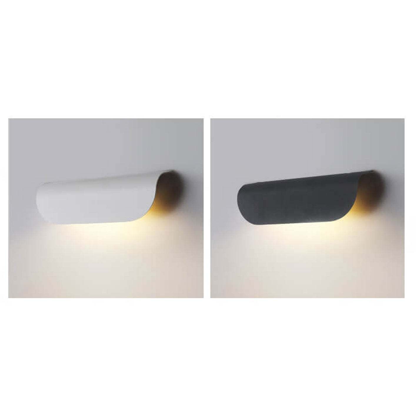 Modern Outdoor Curved LED Garden Wall Sconce