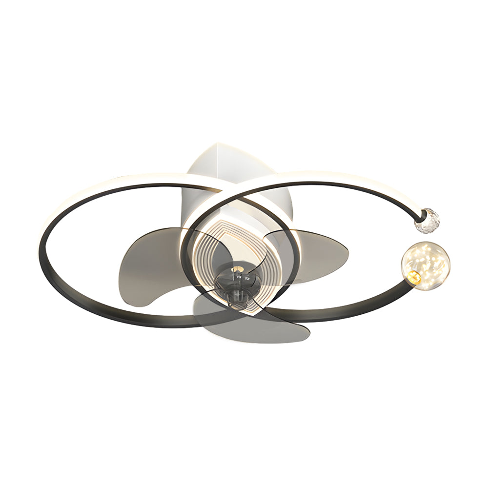 2-Ring Simple 3-Step Modern Bedroom Fan