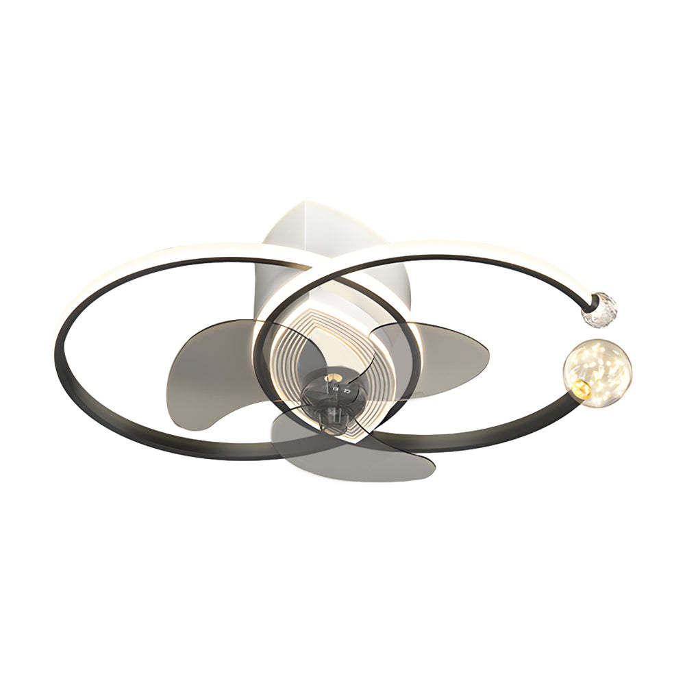 2-Ring Simple 3-Step Modern Bedroom Fan