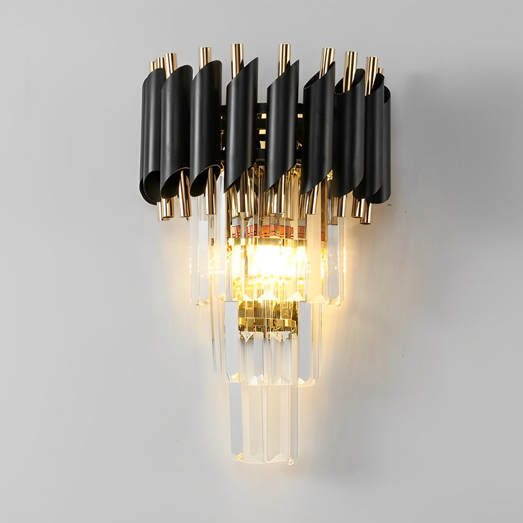 Creative Metal Crystal Glass LED Postmodern Wall Sconce Lighting-Lighom