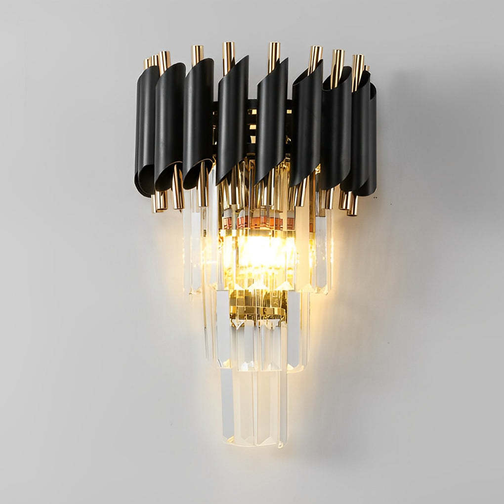 Creative Metal Crystal Glass LED Postmodern Wall Sconce Lighting-Lighom