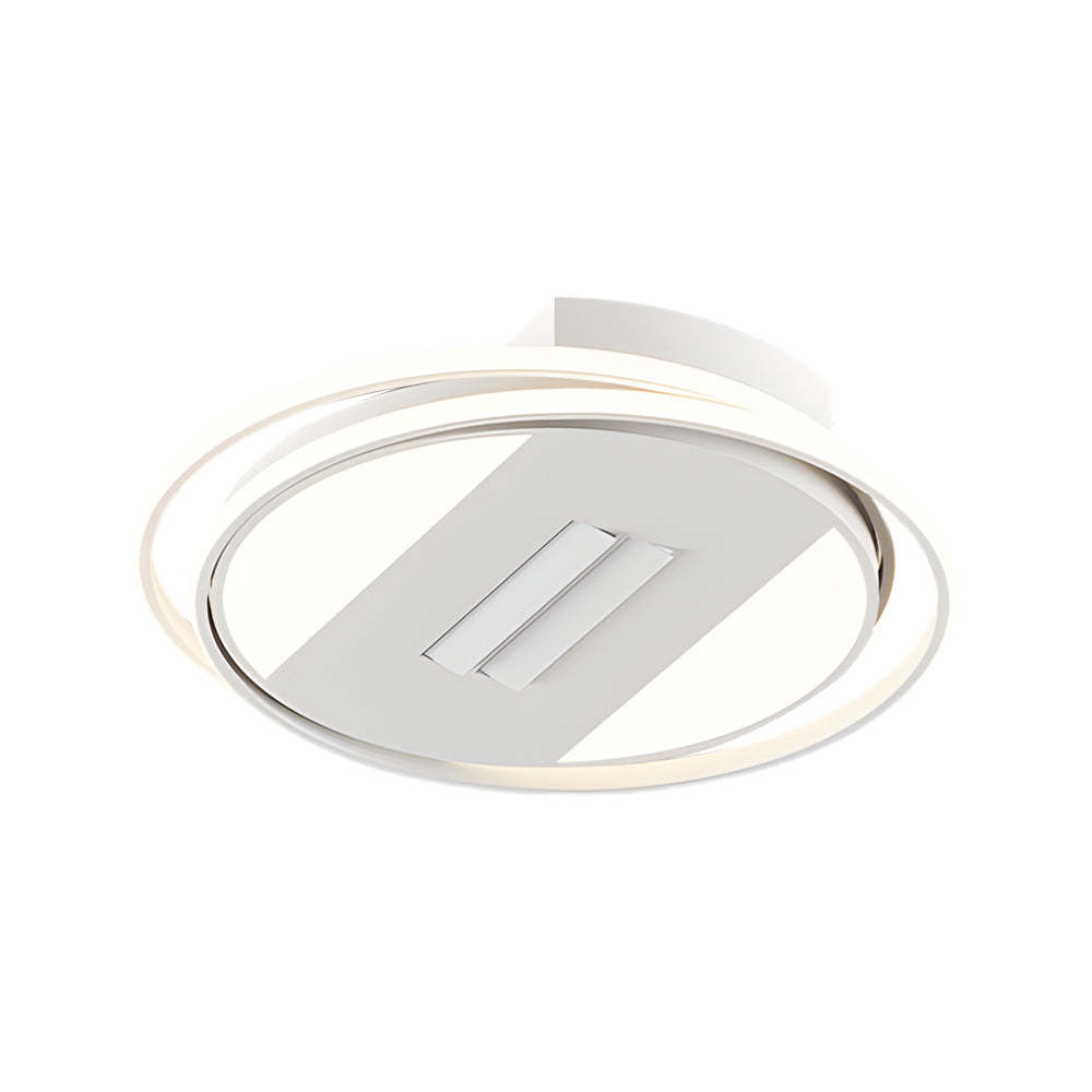 Square Round Stepless Dimming LED Mute White Modern Bladeless Ceiling Fans-Lighom