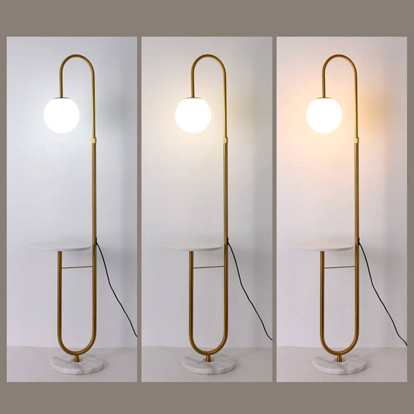 Nordic Iron Marble LED Floor Lamp