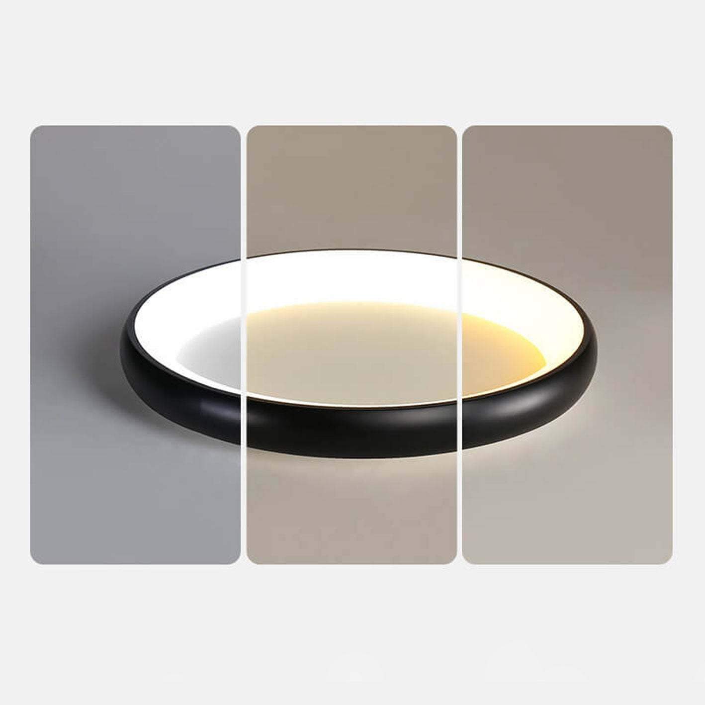 Minimalist Round Aluminum Acrylic LED Flush Mount Light