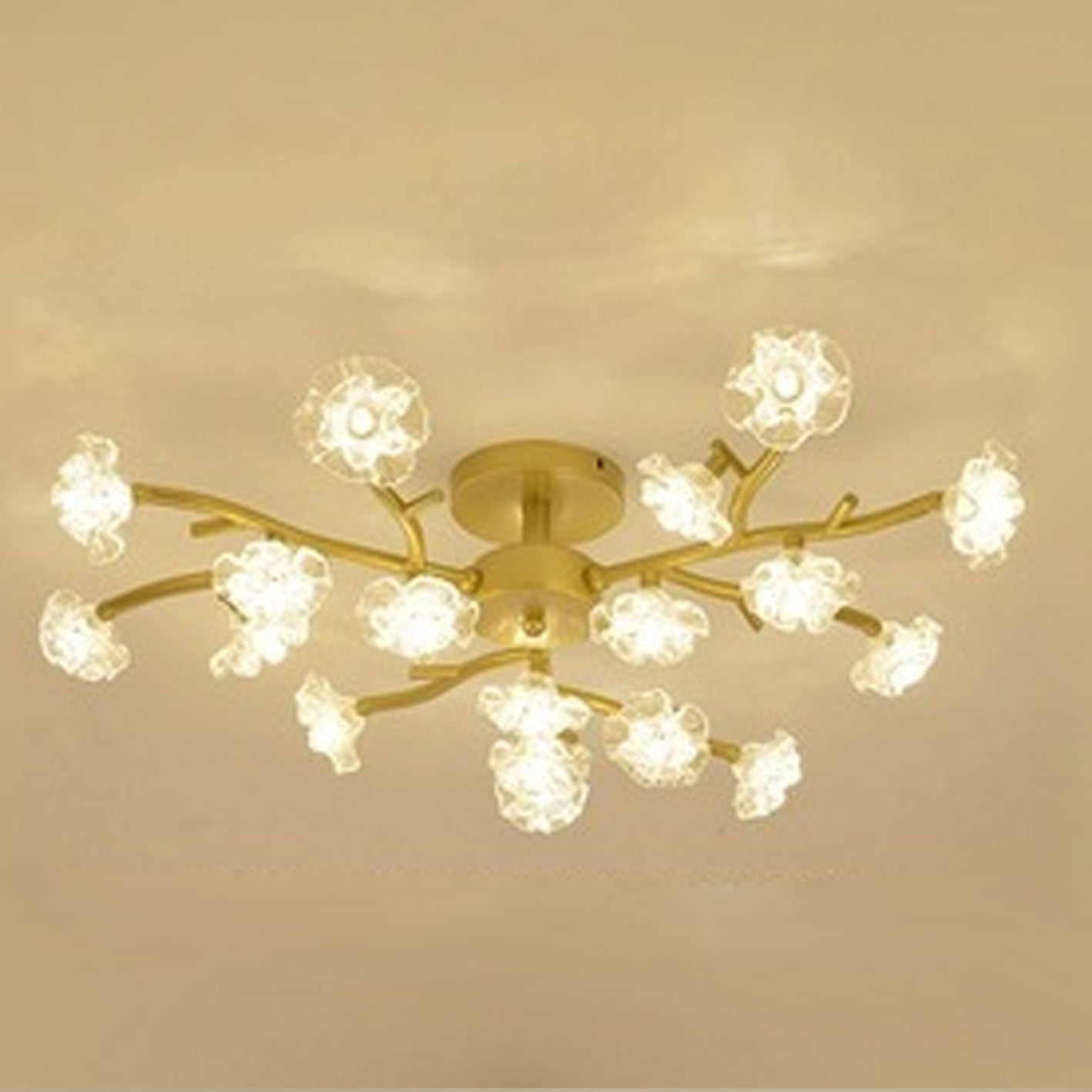 Nordic Plum Blossom Branch LED Ceiling Light