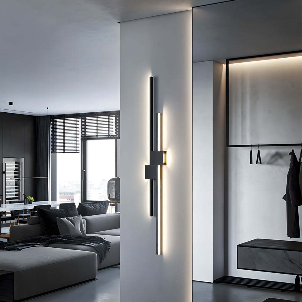 Modern Luxury Iron LED Strips Horizontal & Vertical Wall Mounted Light-Lighom