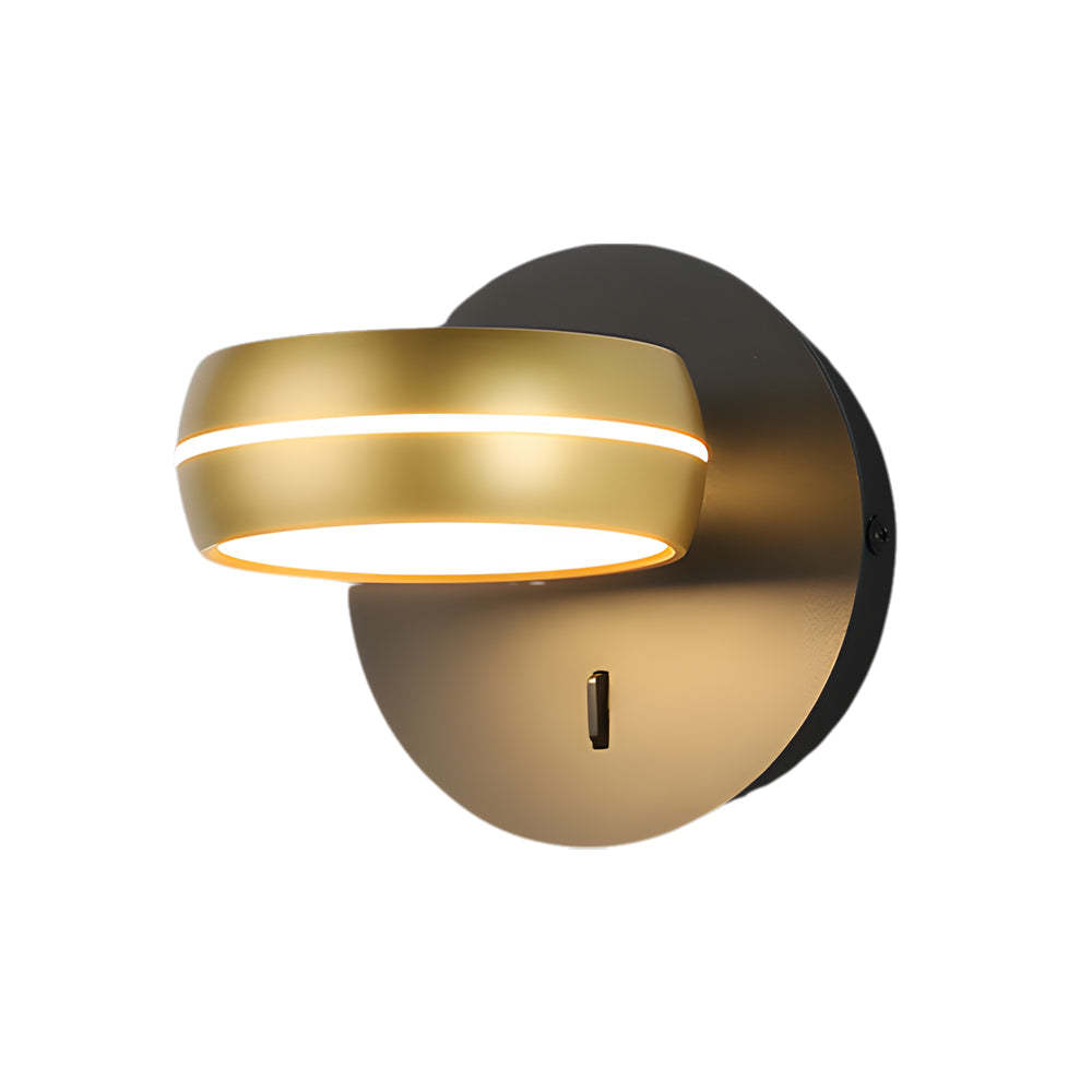Round 6W LED Wall Sconce Rotatable Bedside Lamp-Lighom