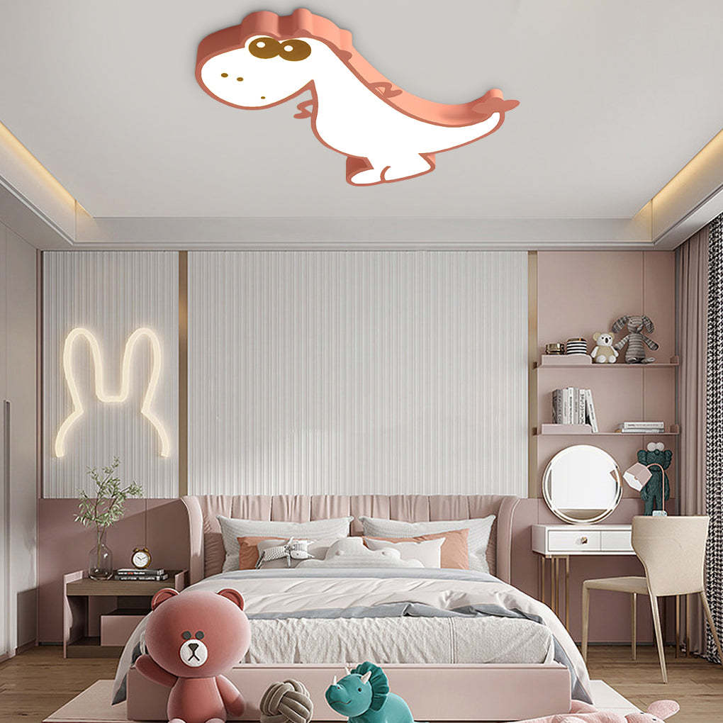 Cartoon Dinosaur Dimmable LED Nordic Flush Mount