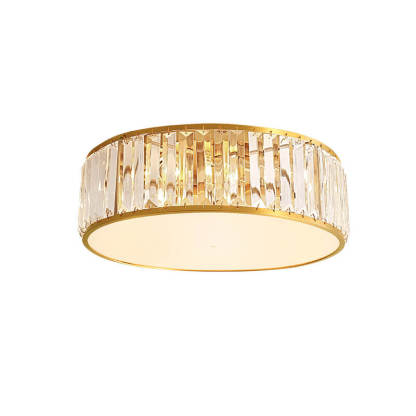 Modern Iron Crystal Round 3/4/5-Light Flush Mount