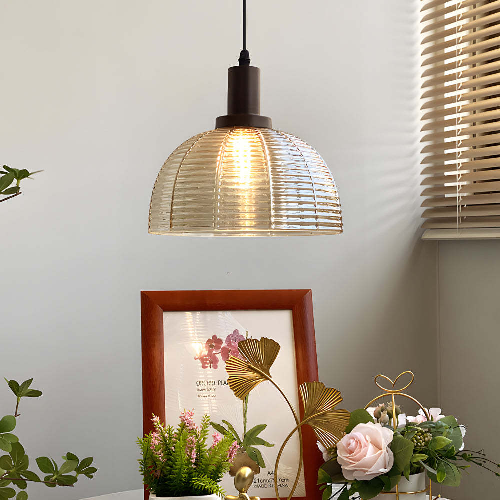 Vintage Glass Dome Pendant Light