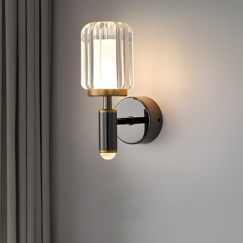 Clear Acrylic Arm Modern Aluminum Sconce
