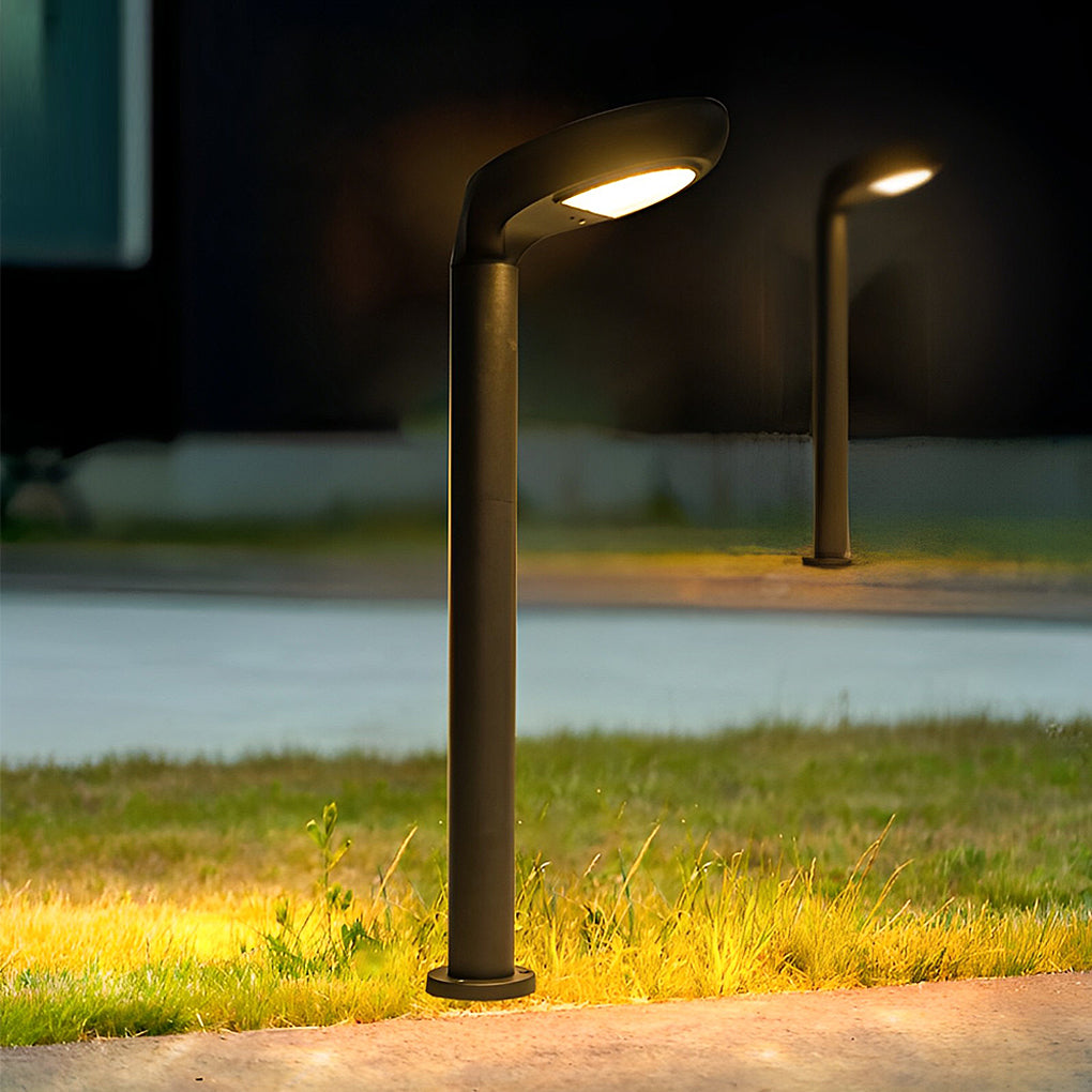 Minimalist Solar Aluminum Black Garden Lamp