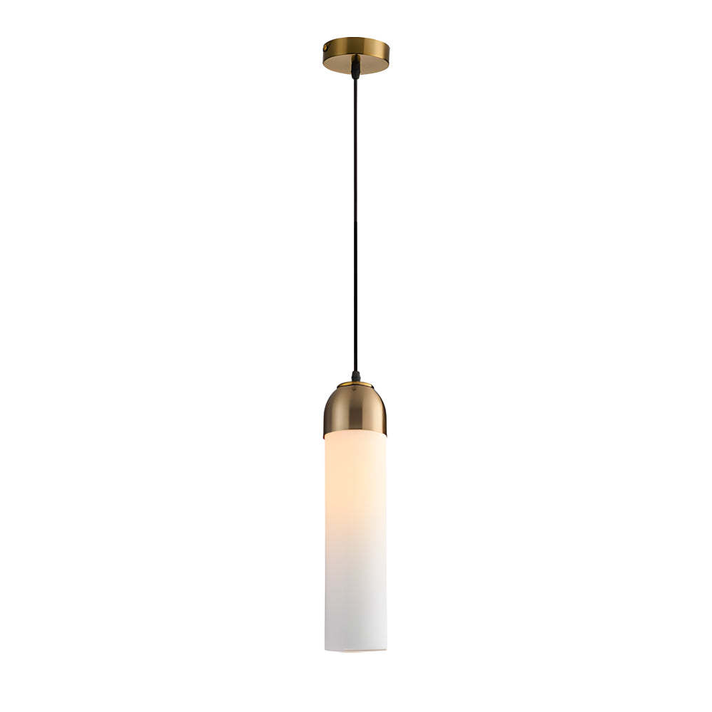 Long Tube Glass Bottle Nordic Small Chandelier