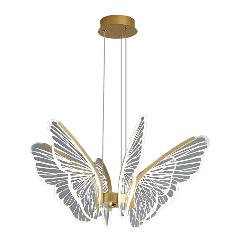 Butterflies LED Dimmable with Remote Control Modern Chandelier Hanging Lamp-Lighom