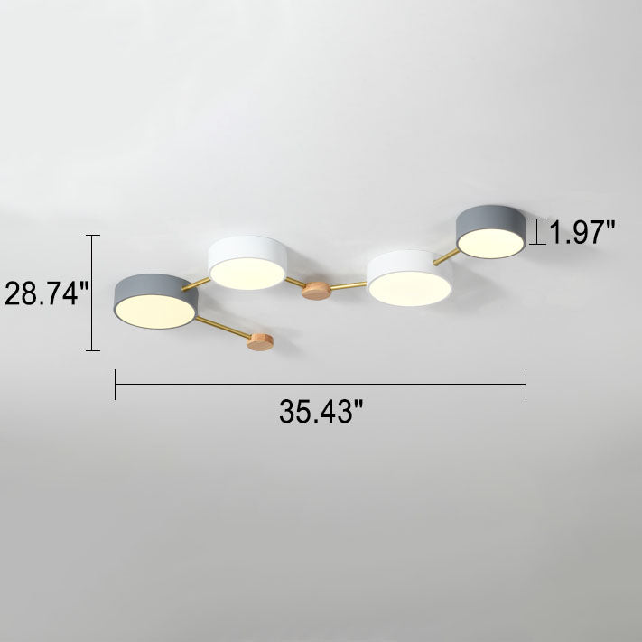 Scandinavian Minimalist Flush Mount Light