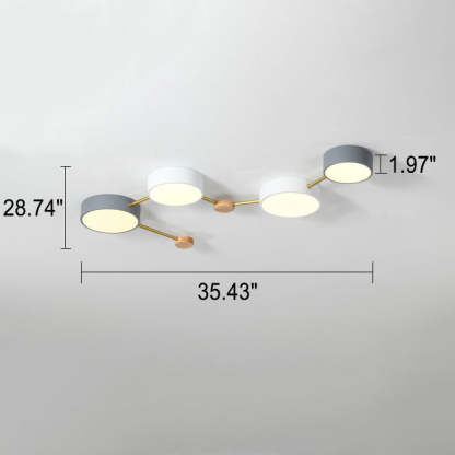 Scandinavian Minimalist Flush Mount Light
