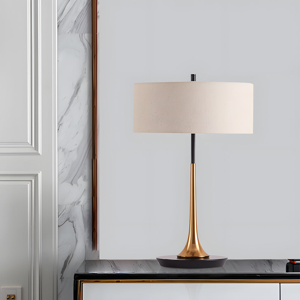 21.7" Brass Espresso Bronze Modern Table Lamp