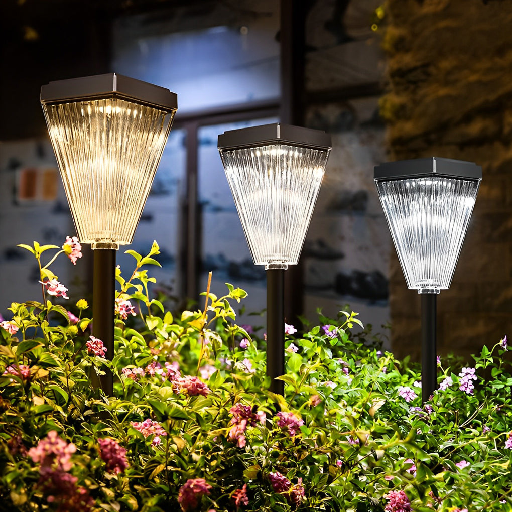 Square Waterproof Dimmable LED Intelligent Modern Solar Lawn Lights-Lighom
