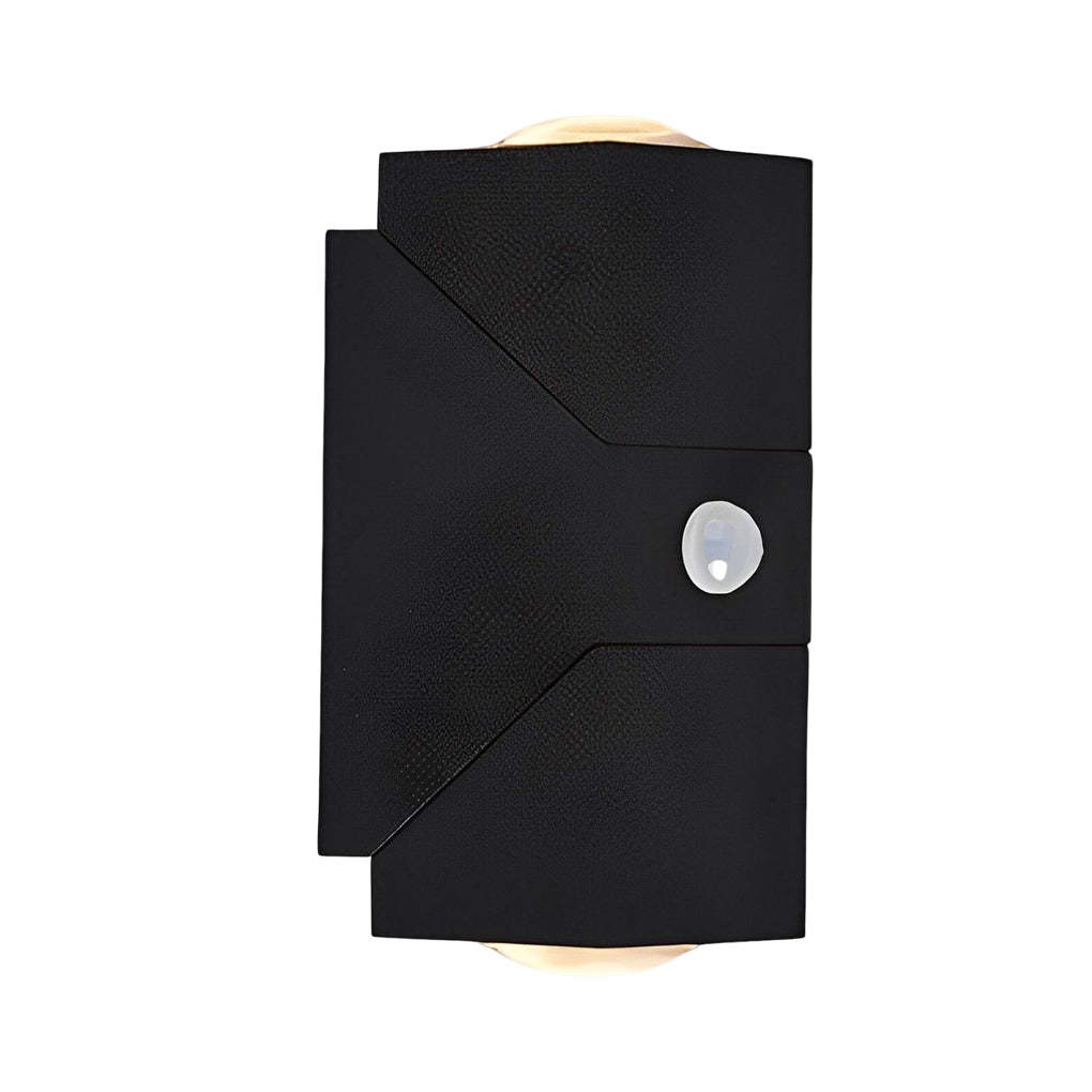 Adjustable Up Down Motion Sensor Black Wall Lamp
