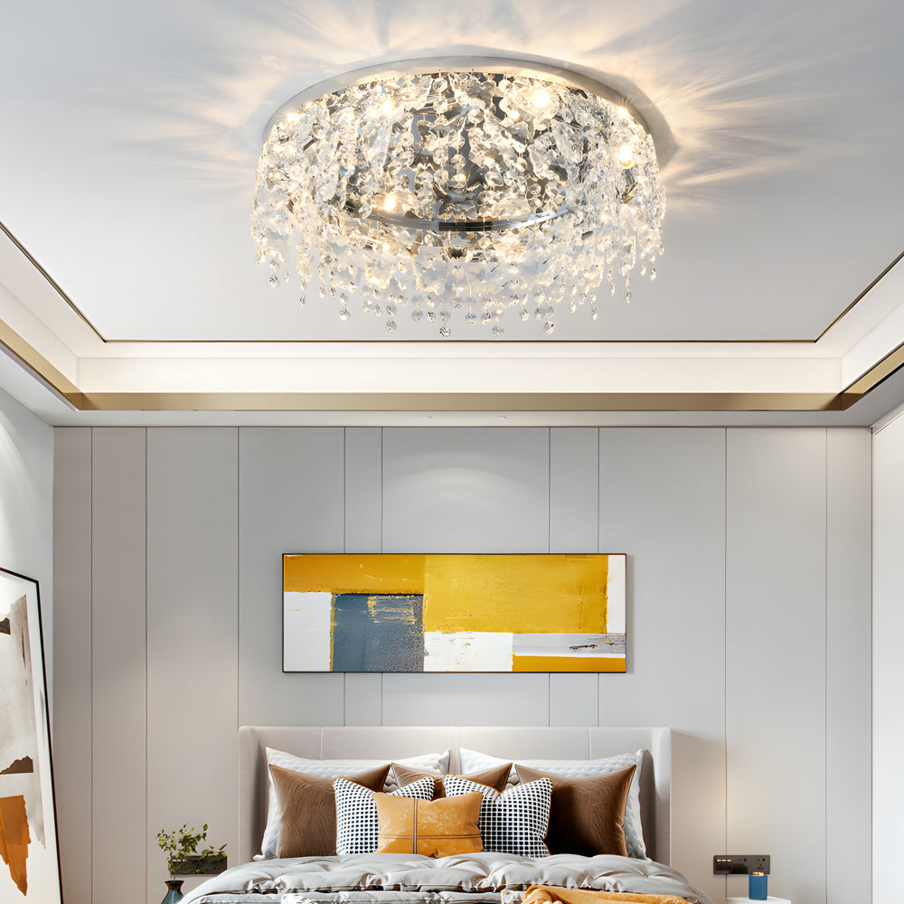 Round Crystal Tassel Modern Ceiling Lamp