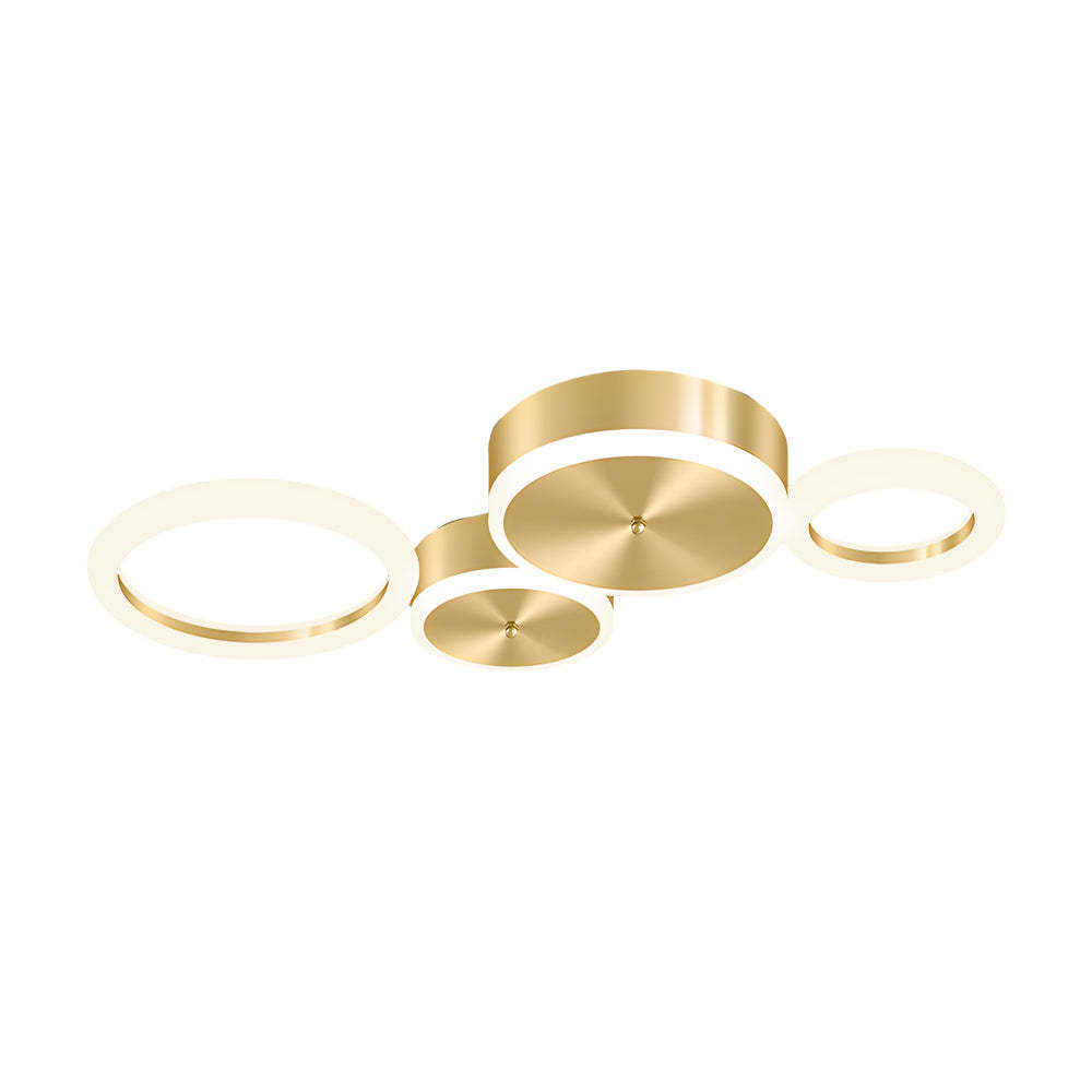 Modern Gold LED Flush Mount Ring Ceiling Light