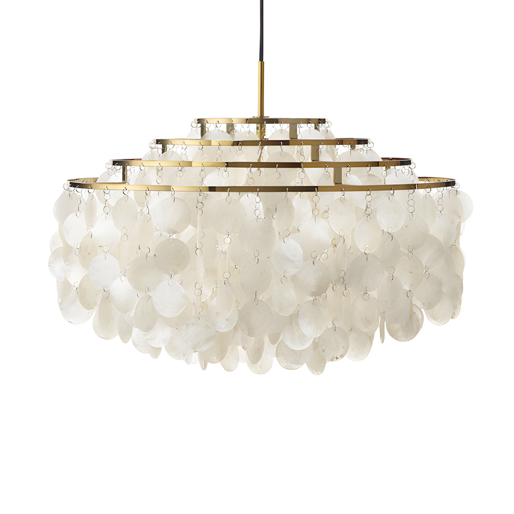 Seashell Disc Chain Pendant Chandelier