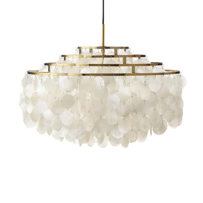 Seashell Disc Chain Pendant Chandelier