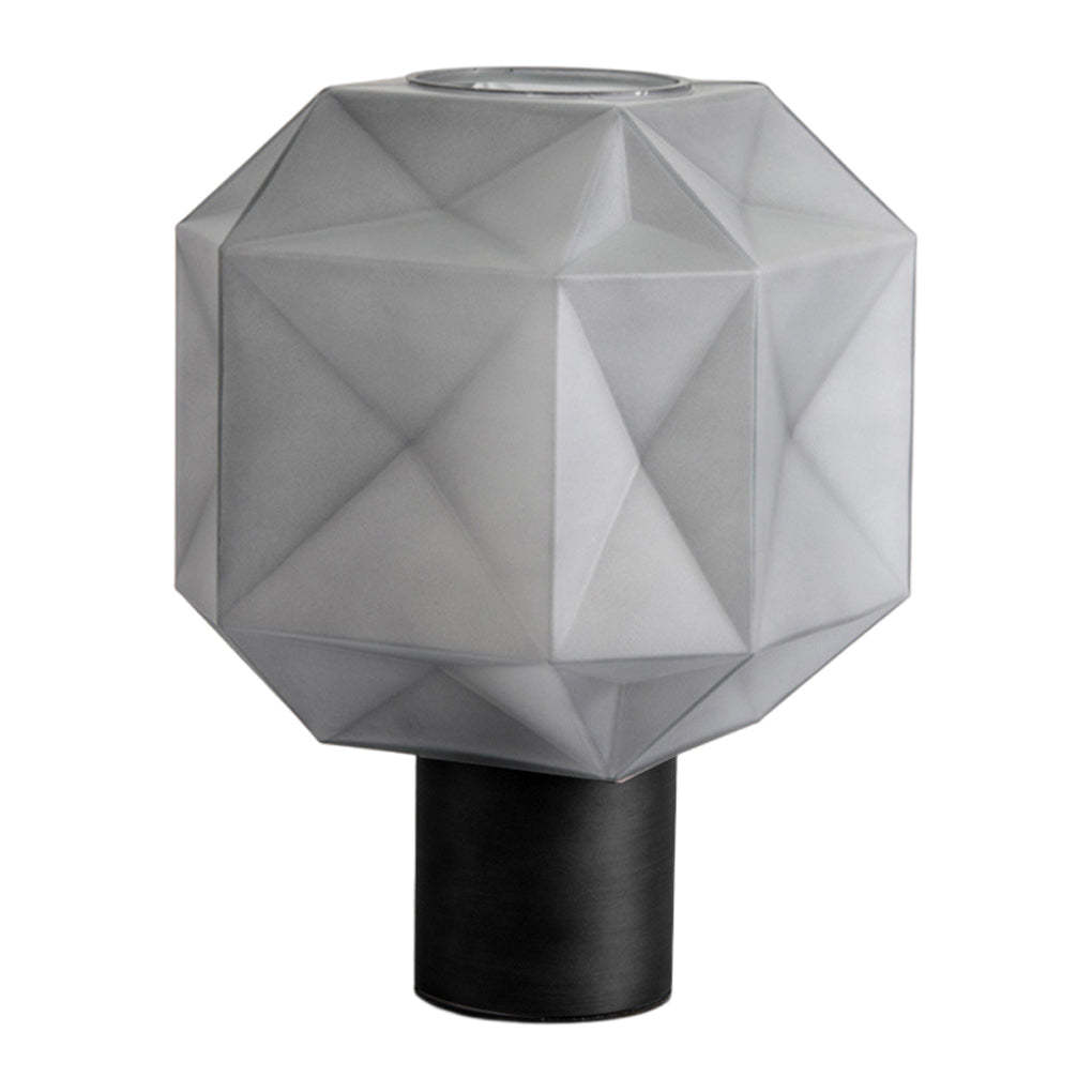 1-Light Cylinder Cubo Smoke Glass Orb Lamp