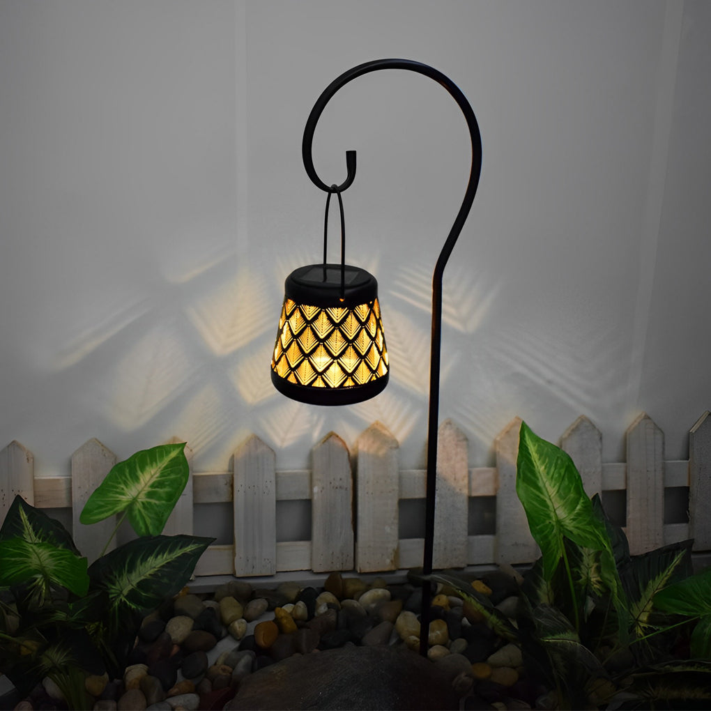 Retro Solar LED Outdoor Hanging Lantern 2-Pack