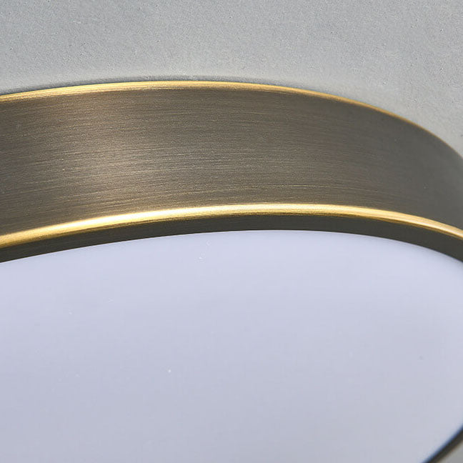 Modern Round Bamboo Pattern LED Flush Mount Light