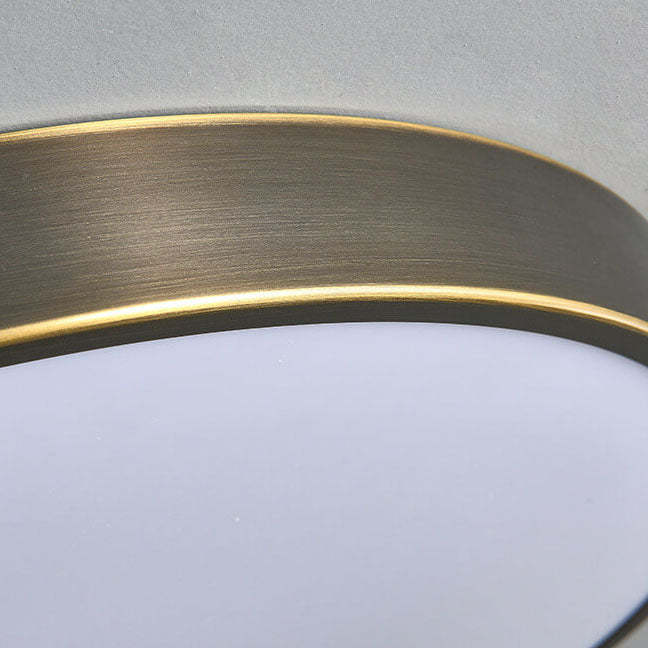 Modern Round Bamboo Pattern LED Flush Mount Light