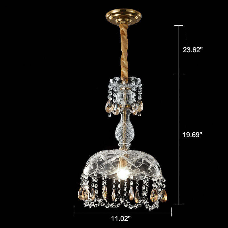 Modern Luxury Crystal Dome Pendant Light
