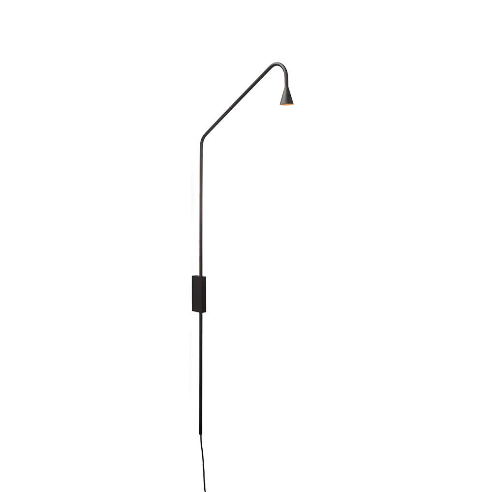 Minimalist swing-arm austere black metal iron swing arm wall sconces, Lighom