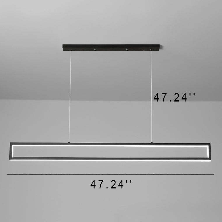 Minimalist Long Frame LED Chandelier