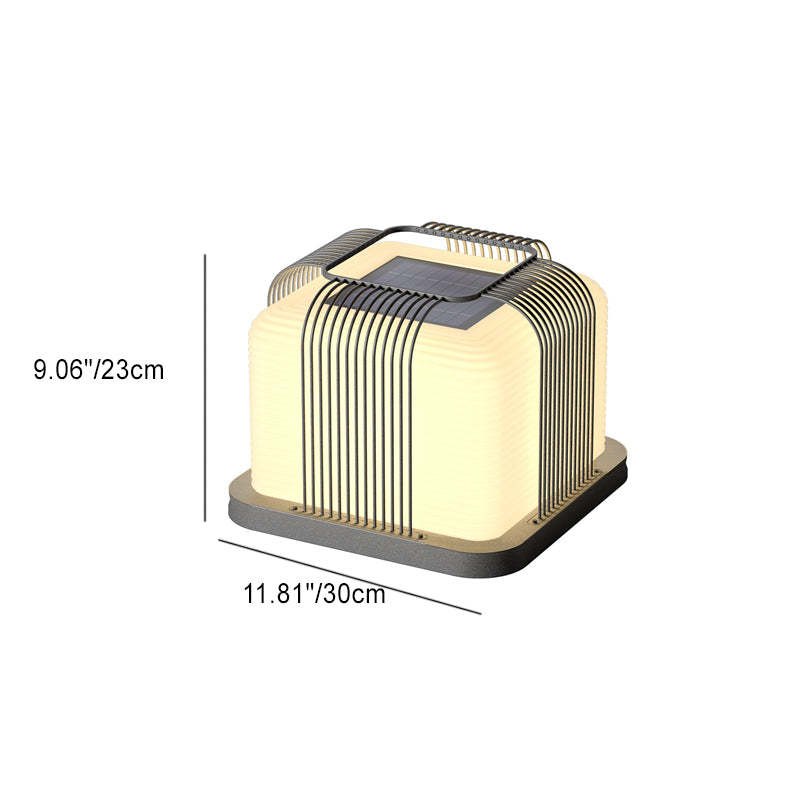 Modern Solar Stainless Steel Square Cubic Landscape Light