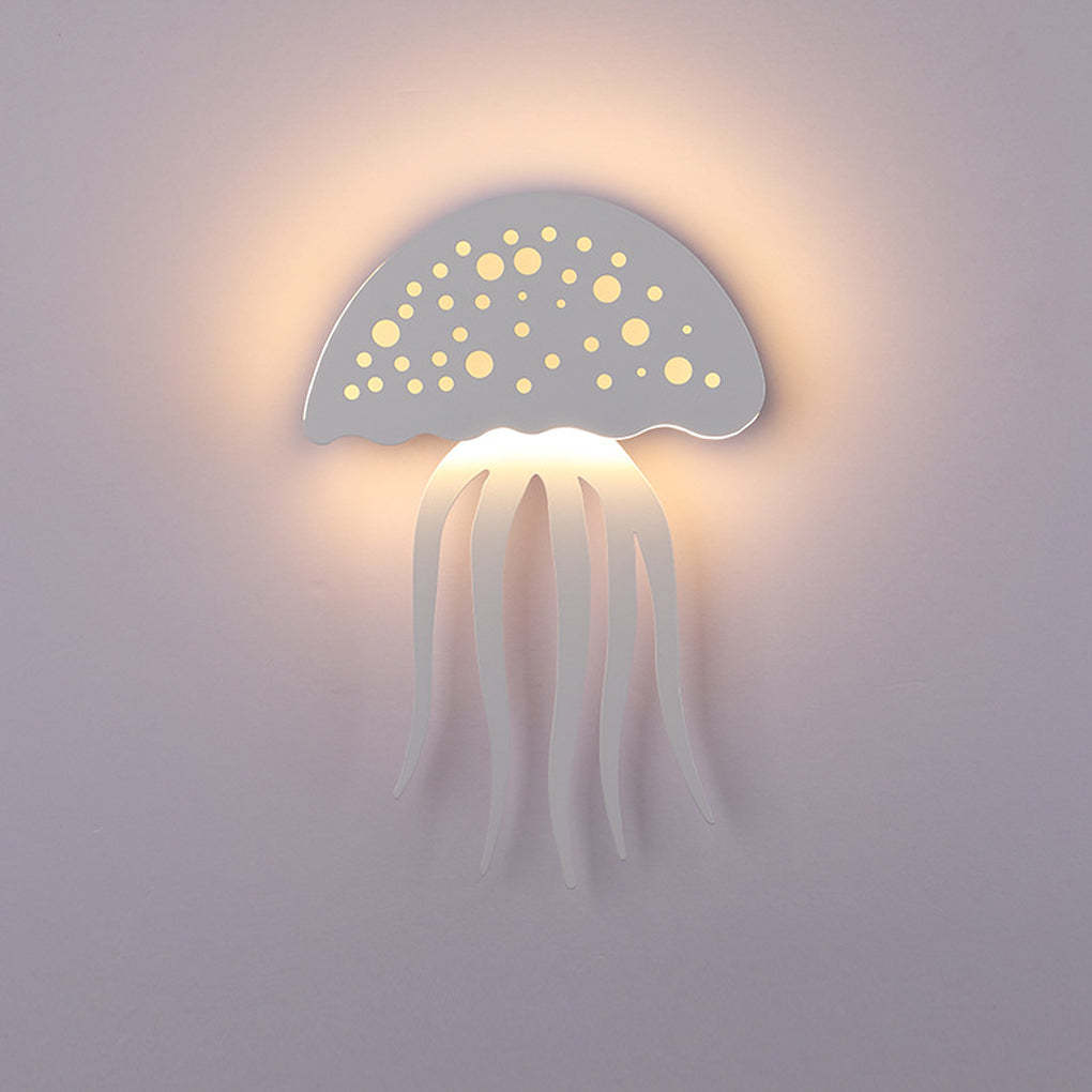 Cartoon Jellyfish White Modern LED Wall Sconce