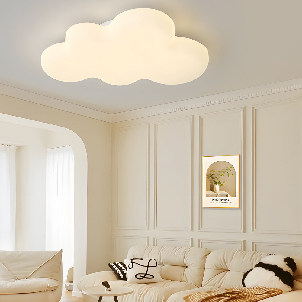 Cartoon Cloud Milky White Modern LED Ceiling Light