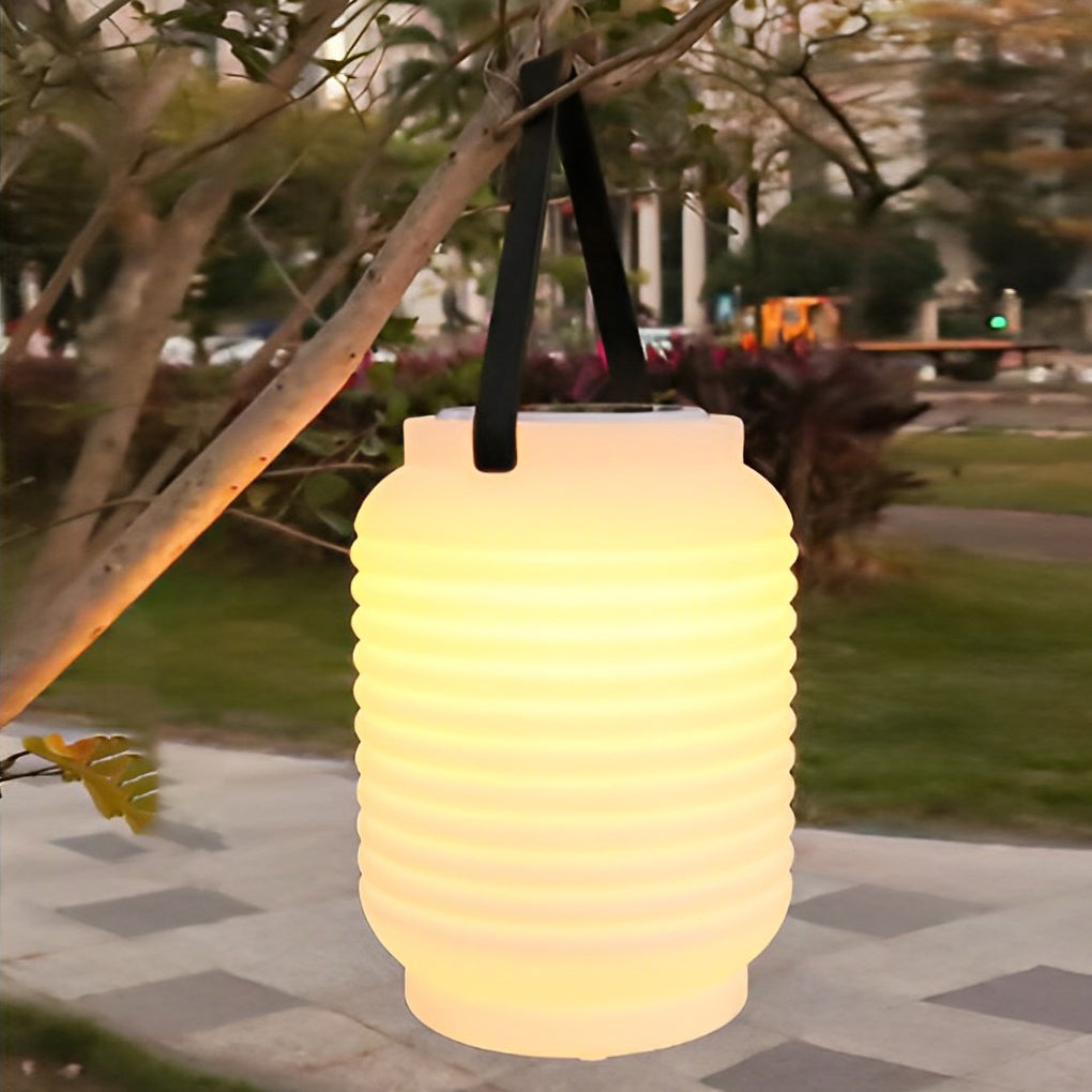 Portable Cylinder White Solar Camping Lantern
