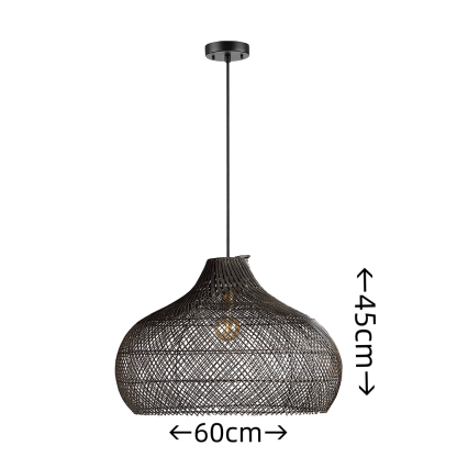 Modern Rattan Handwoven Island Pendant Light