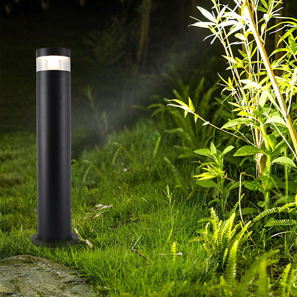 Cylindrical Creative Waterproof LED Black Modern Outdoor Lawn Lights-Lighom