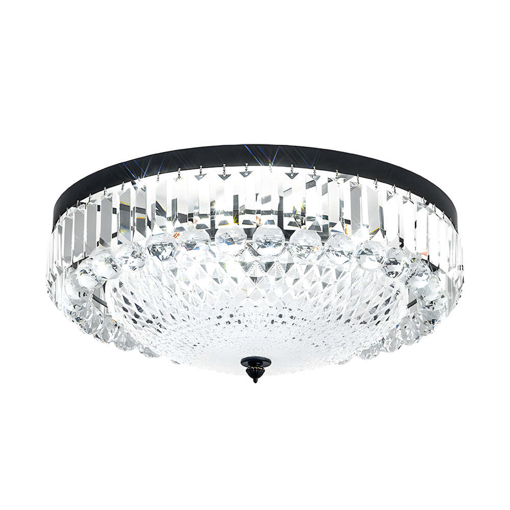 Round Crystal LED Dimmable American Ceiling Light